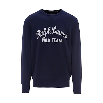 Ralph Lauren SS23 Navy Blue Sweatshirt with Embroidered Logo 710841385-002
