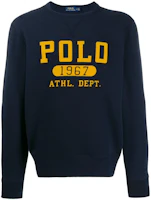 Ralph Lauren SS23 Navy Crewneck Sweatshirt with Logo Print for Men 710766798-001 Ralph Lauren SS23 Navy Crewneck Sweatshirt with Logo Print for Men 710766798-001