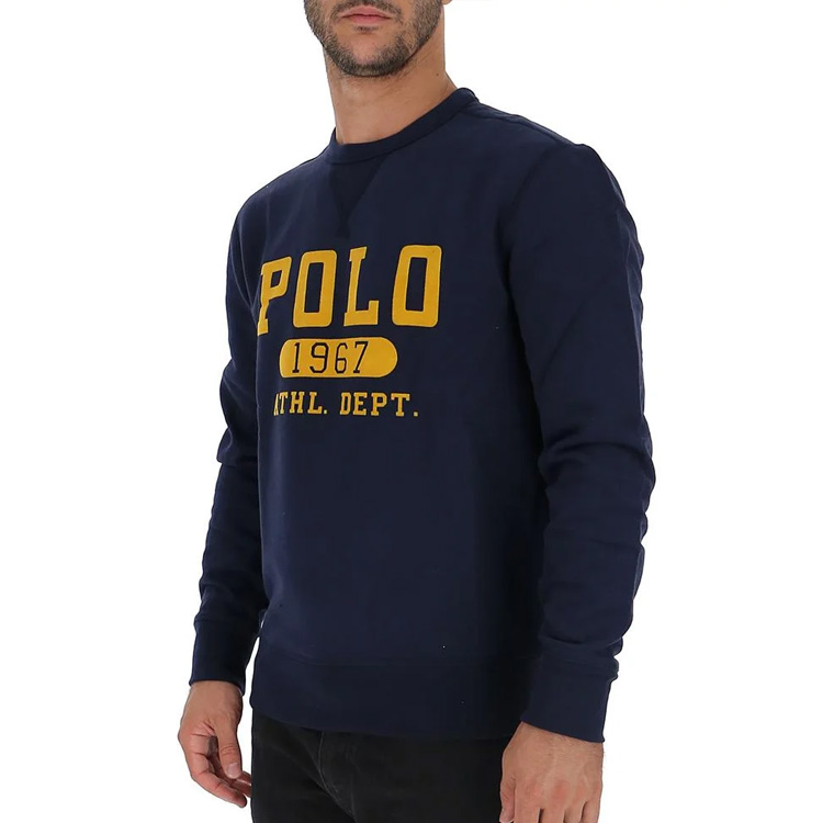 Purchase Ralph Lauren SS23 Baju Sejuk Navy Lelaki dengan Cetakan Logo 710766798-001