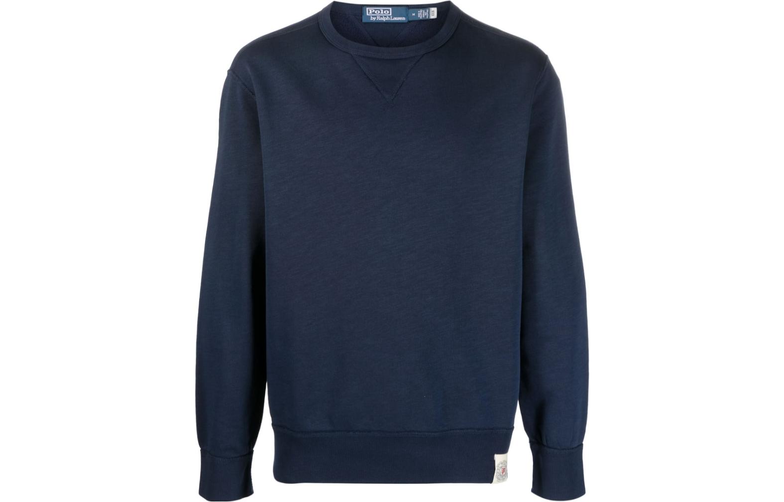 Ralph Lauren SS23 Navy Patch Logo Crewneck Sweatshirt 710907252-003