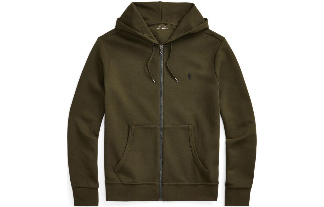 Ralph Lauren SS23 Olive Reversible Knit Full-Zip Hoodie MNPOKNI16822577-301