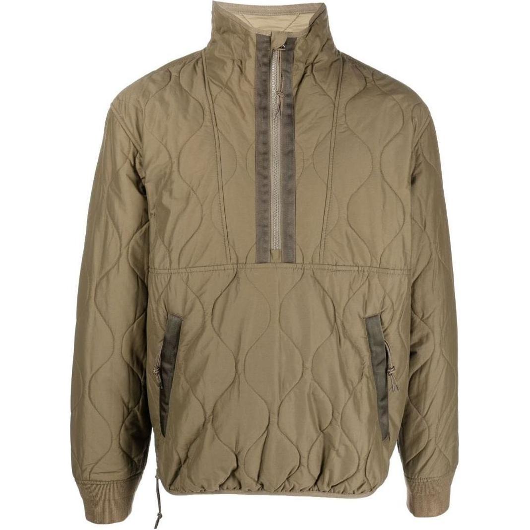 Ralph Lauren SS23 Patchwork Half-Zip Mock Neck Jacket Men’s Khaki 710888117-001