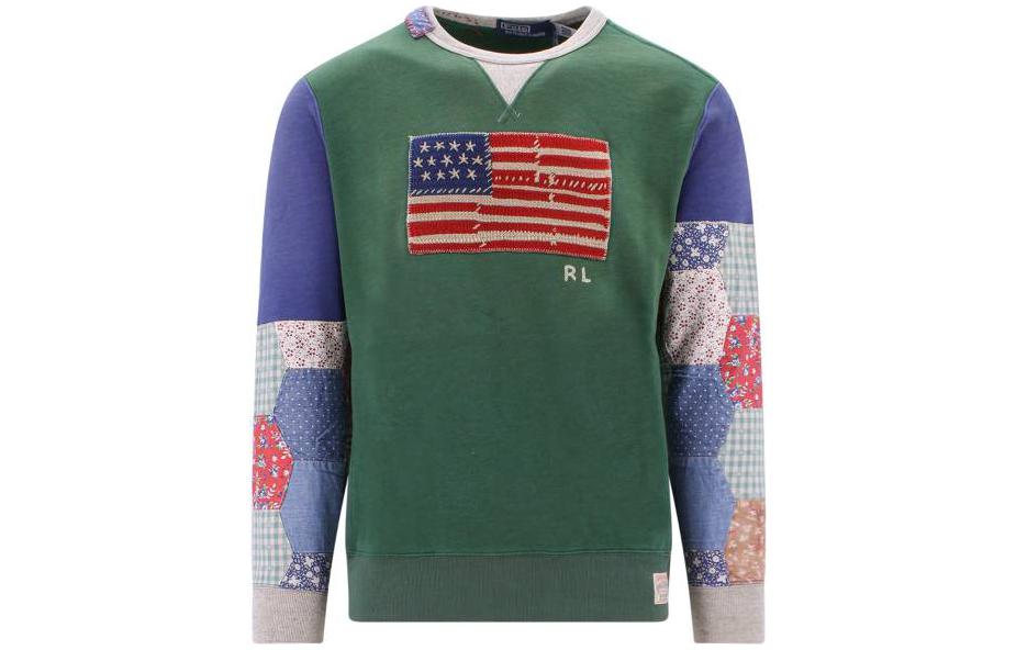 Ralph Lauren SS23 Patterned Patchwork Crewneck Sweatshirt Multicolor - Men 710900896-001