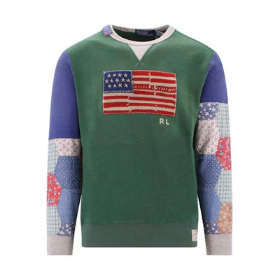Ralph Lauren SS23 Patterned Patchwork Crewneck Sweatshirt Multicolor - Men 710900896-001