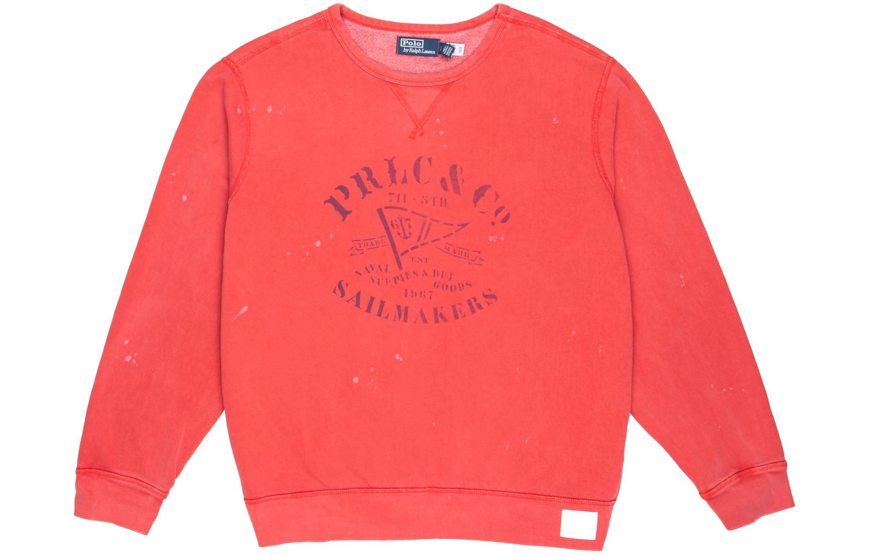 Ralph Lauren SS23 Pink Alphabet Crewneck Long Sleeve Sweatshirt Unisex 710904451-001