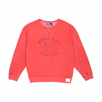 Ralph Lauren SS23 Pink Alphabet Crewneck Long Sleeve Sweatshirt Unisex 710904451-001