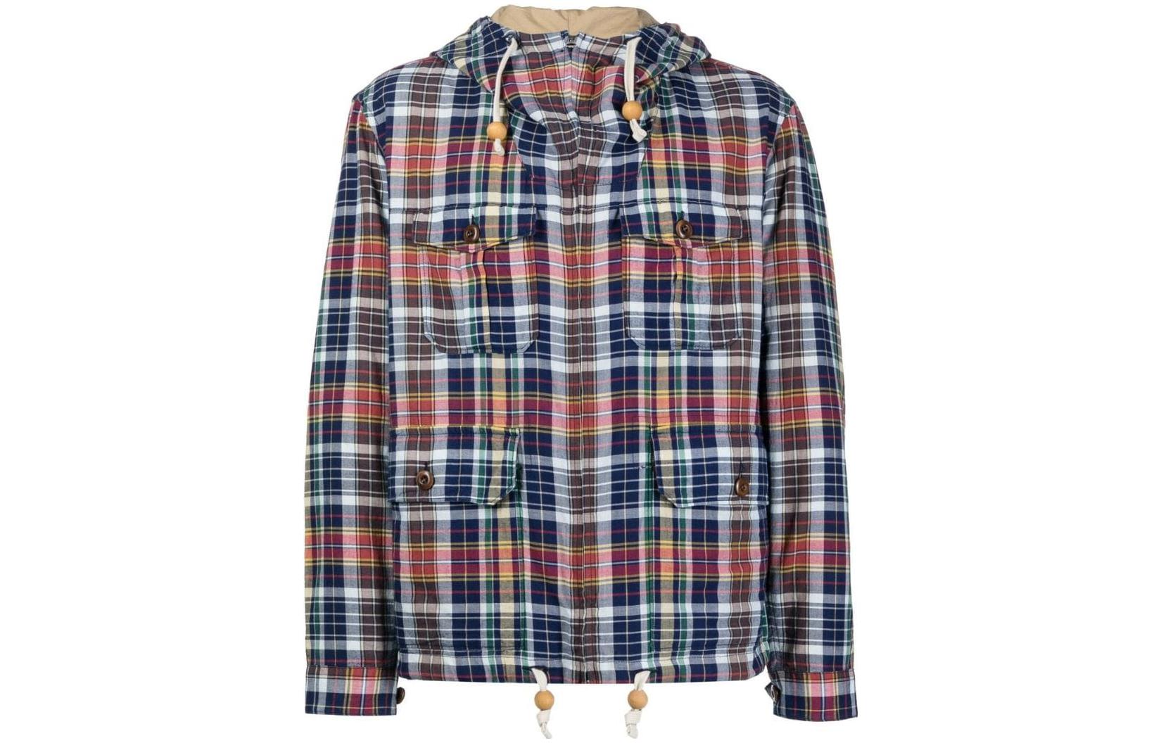 Ralph Lauren SS23 Plaid Print Bomber Jacket Mens Multicolor 710862022-001