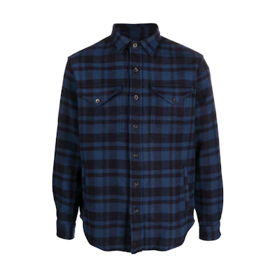 Ralph Lauren SS23 Plaid Print Shirt Jacket Blue - 710A330140-001