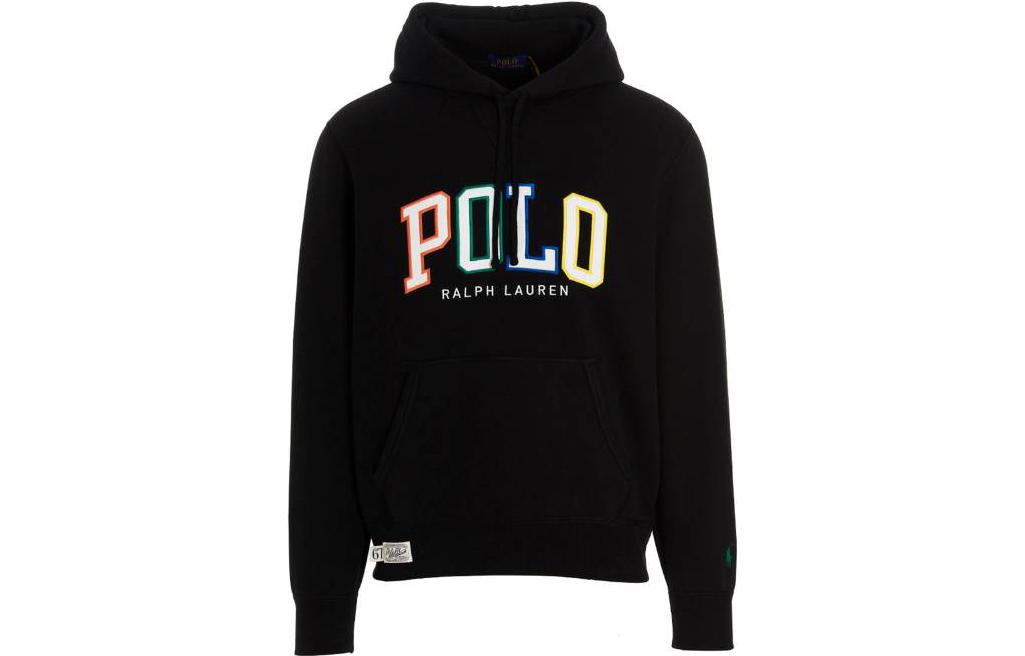 Order Ralph Lauren SS23 Baju Sejuk Logo Cetakan Hitam 710890190-001