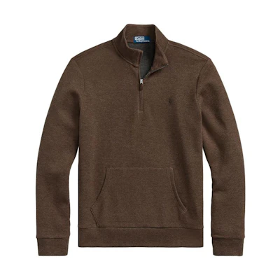 Ralph Lauren SS23 Quarter-Zip Pullover Sweatshirt Brown MNPOKNI16822597-200