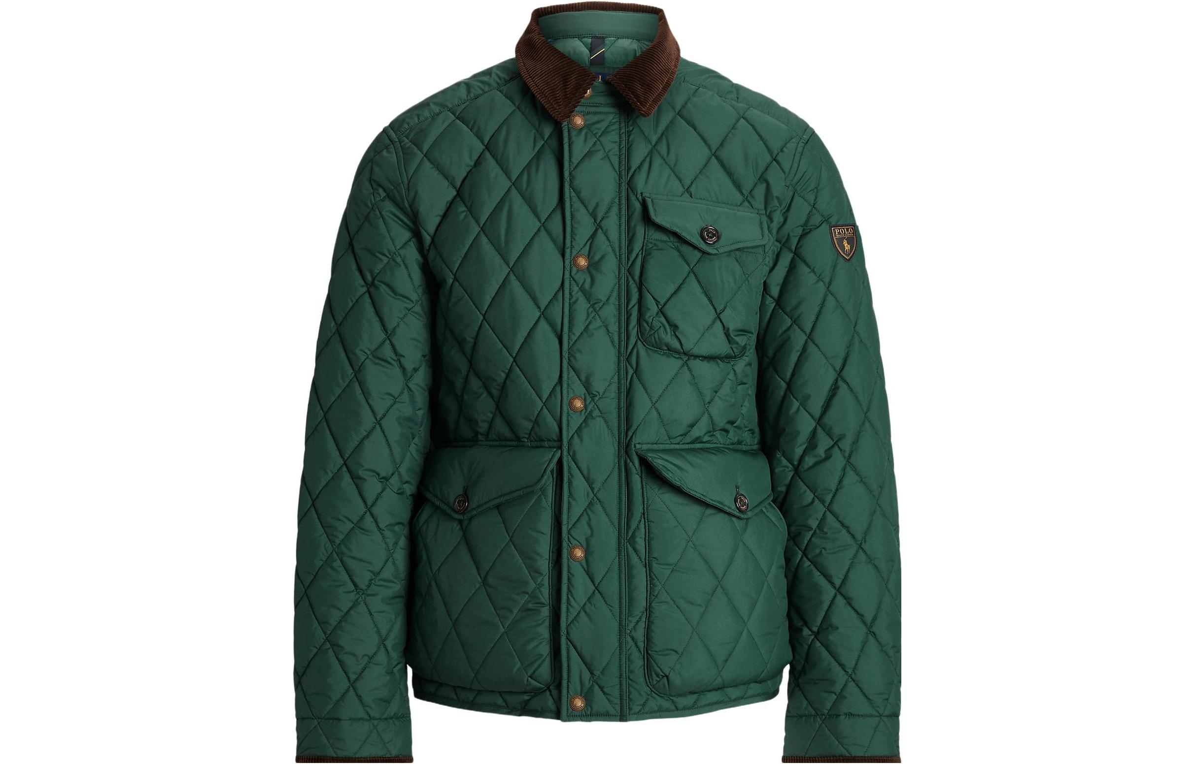 Ralph Lauren SS23 Quilted Jacket with Logo Pocket Green 710847071-007