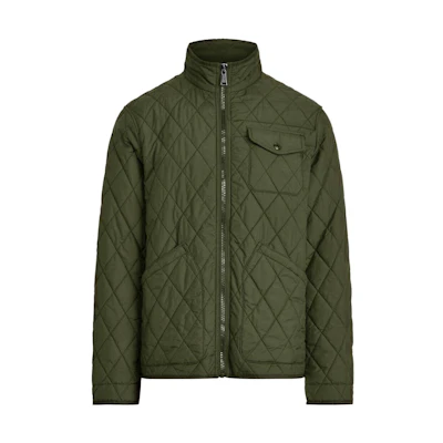Ralph Lauren SS23 Quilted Zip Jacket Green Outerwear 710852760-001