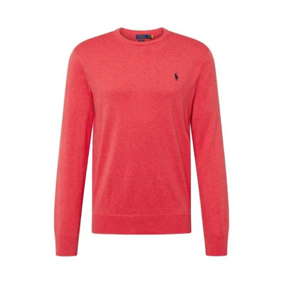 Ralph Lauren SS23 Red Embroidered Logo Crewneck Sweatshirt Mens Casual 710890558-001