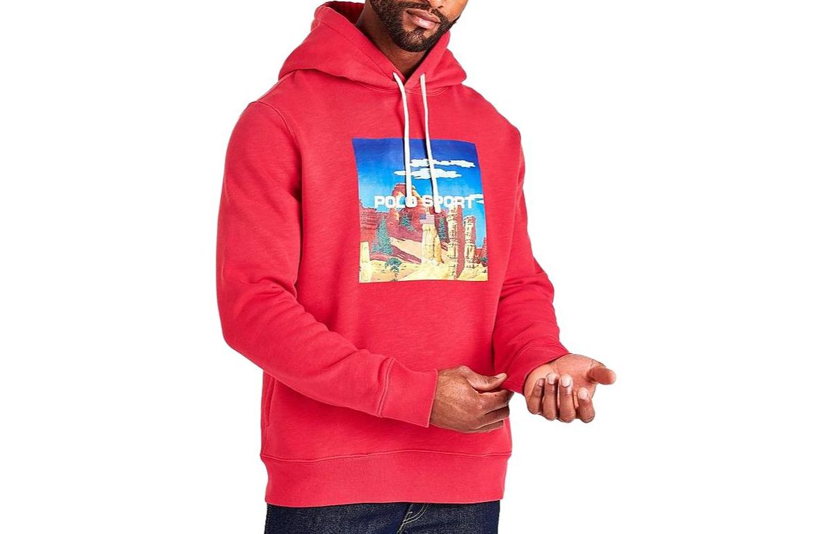 Ralph Lauren SS23 Red Landscape Print Hoodie Long Sleeve 10880630-600