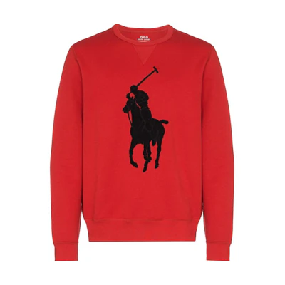 Ralph Lauren SS23 Red Logo Print Sweatshirt Fashion 710766862-006
