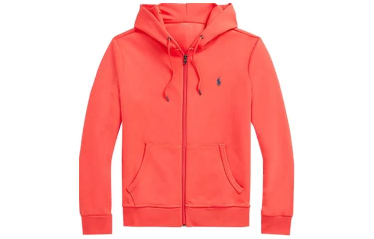 Ralph Lauren SS23 Red Zip Hoodie with Embroidered Logo for Men 710652313-052