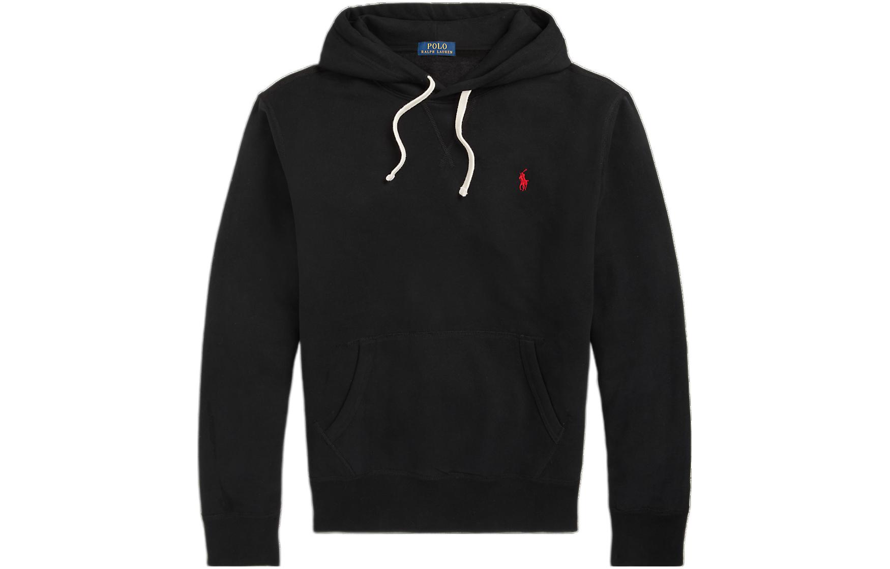 Ralph Lauren SS23 Solid Color Casual Zip-Up Sweatshirt Black MNPOKNI16820352-001