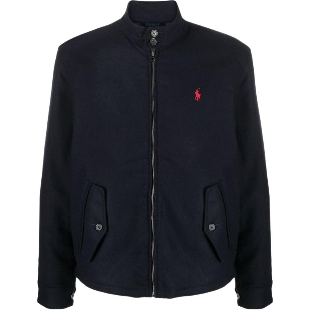 Ralph Lauren SS23 Solid Color Logo Embroidered Jacket Navy Blue 710878091-001