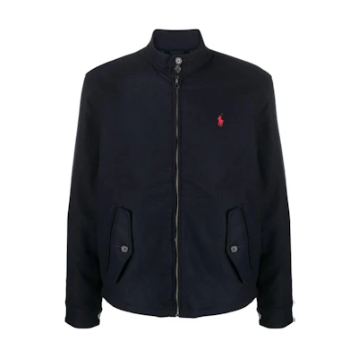 Ralph Lauren SS23 Solid Color Logo Embroidered Jacket Navy Blue 710878091-001