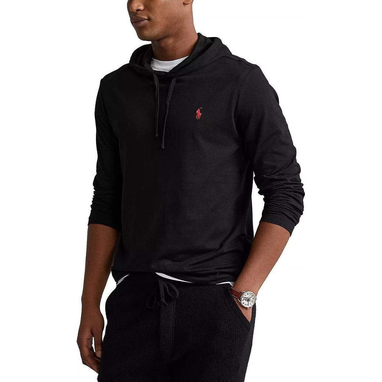 Ralph Lauren SS23 Solid Color Pony Logo Hoodie Black Casual Wear 710768063-002