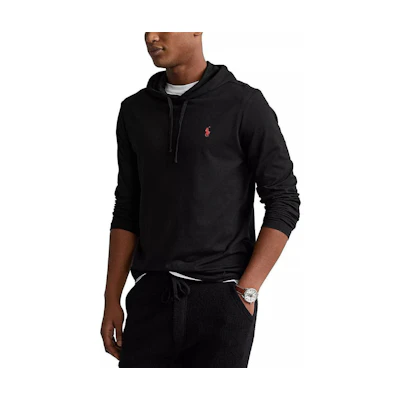 Ralph Lauren SS23 Solid Color Pony Logo Hoodie Black Casual Wear 710768063-002