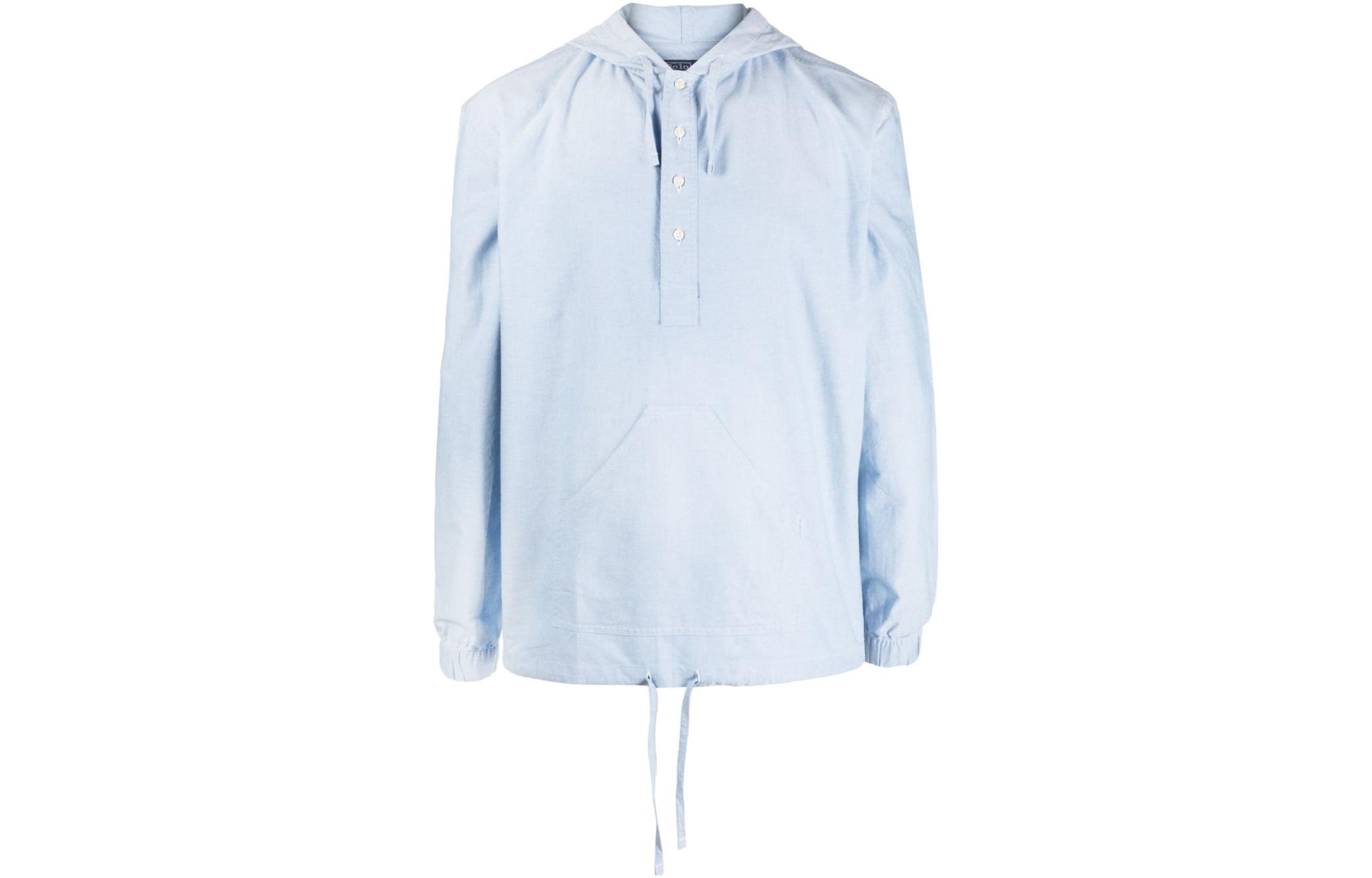 Ralph Lauren SS23 Solid Color Pullover Hoodie Blue - Fashion 710900778-001