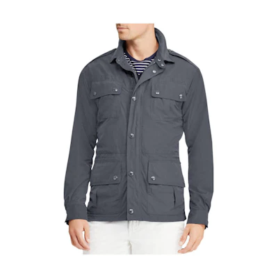 Ralph Lauren SS23 Solid Color Slim Fit Jacket - Cement Gray 710813854-003