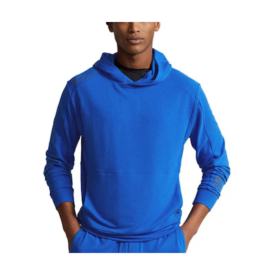 Ralph Lauren SS23 Solid Color Terry Hoodie Pullover Blue MNRXKNI16820033-400