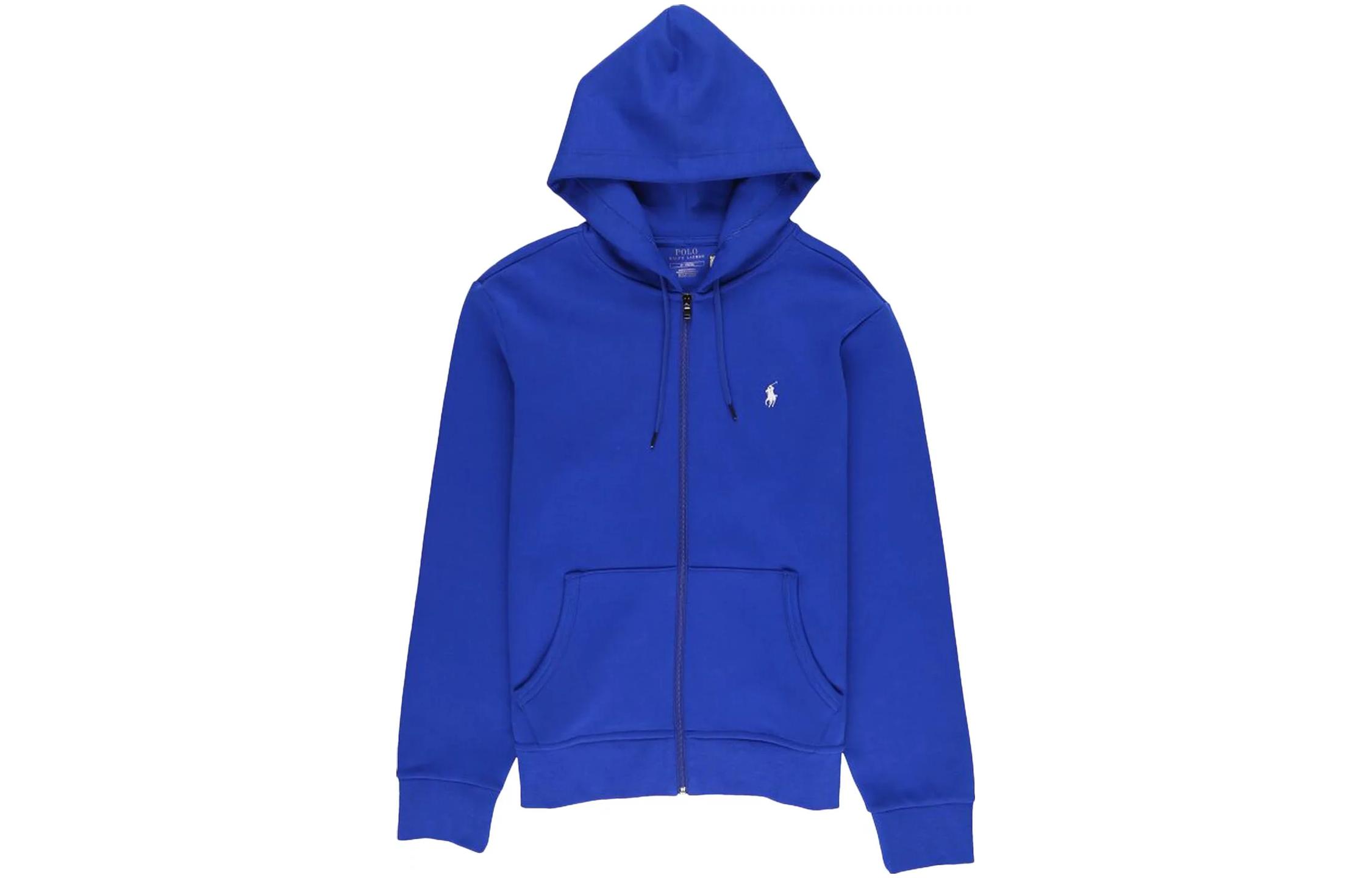 Ralph Lauren SS23 Solid Embroidered Zip-Up Sweatshirt Blue 710881517-012 圖 2