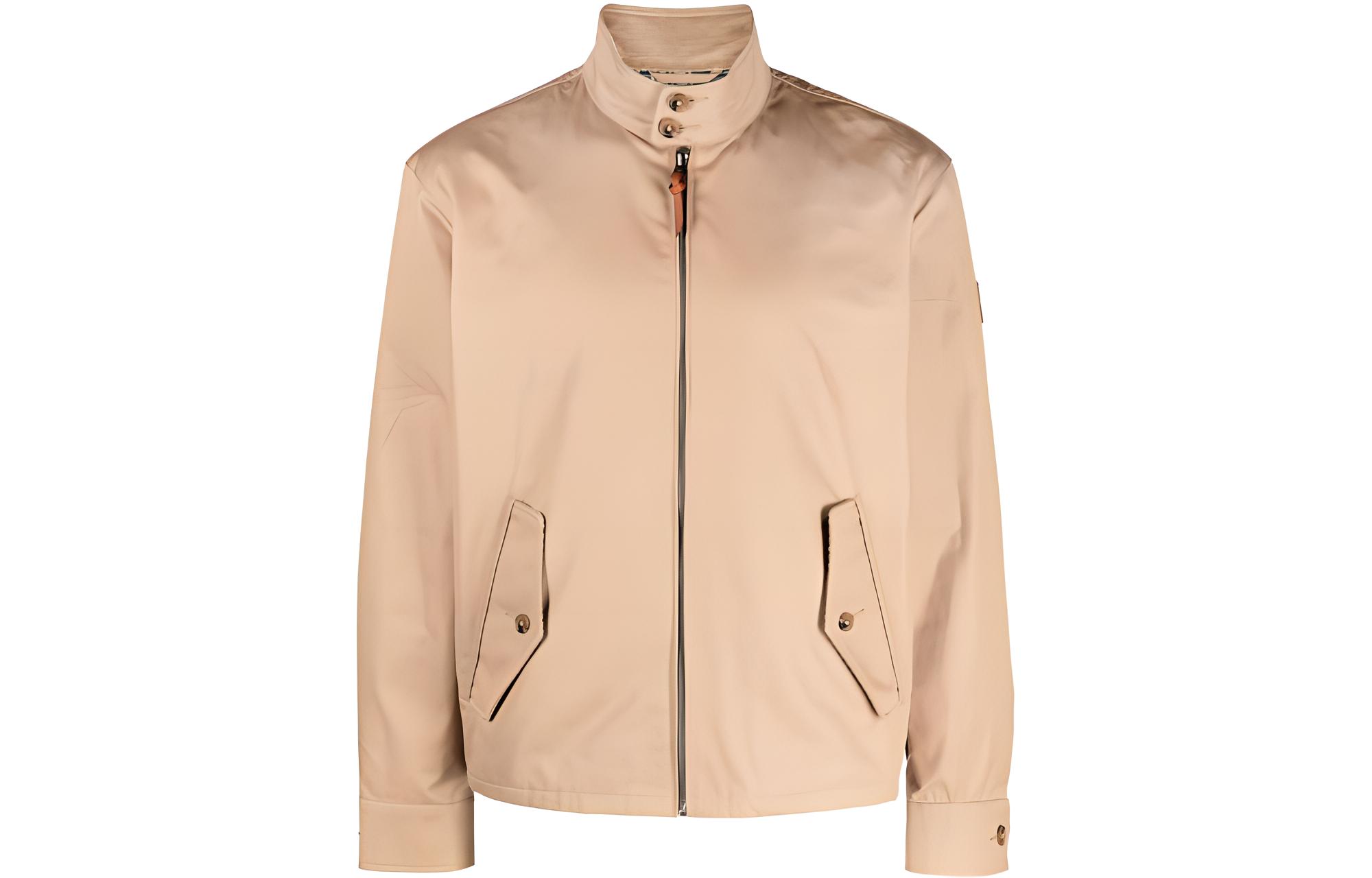 Ralph Lauren SS23 Solid High-Neck Zip Jacket - Khaki Brown 710869062-003