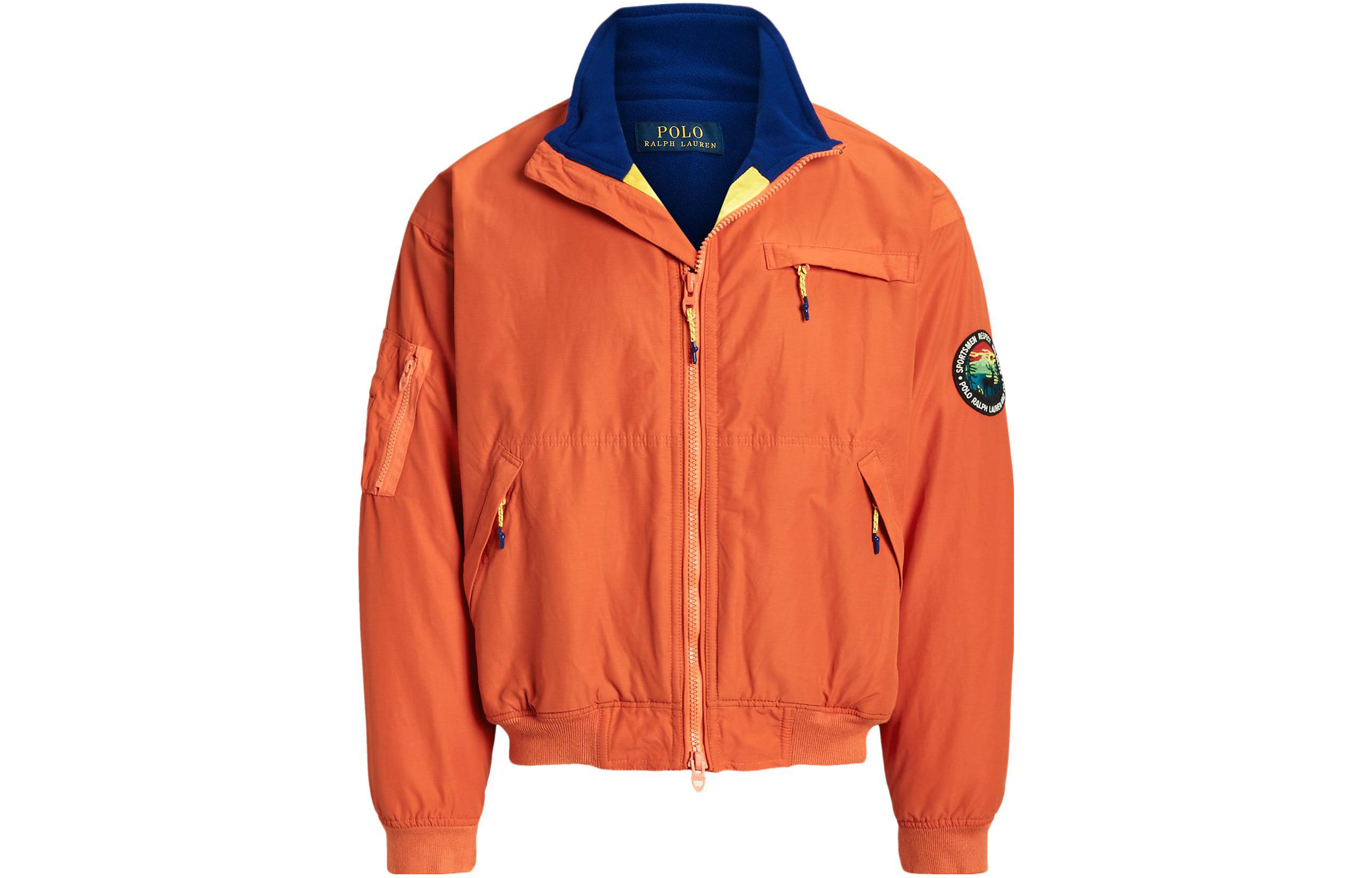 Ralph Lauren SS23 Solid Logo Casual Jacket Orange 710898334-001