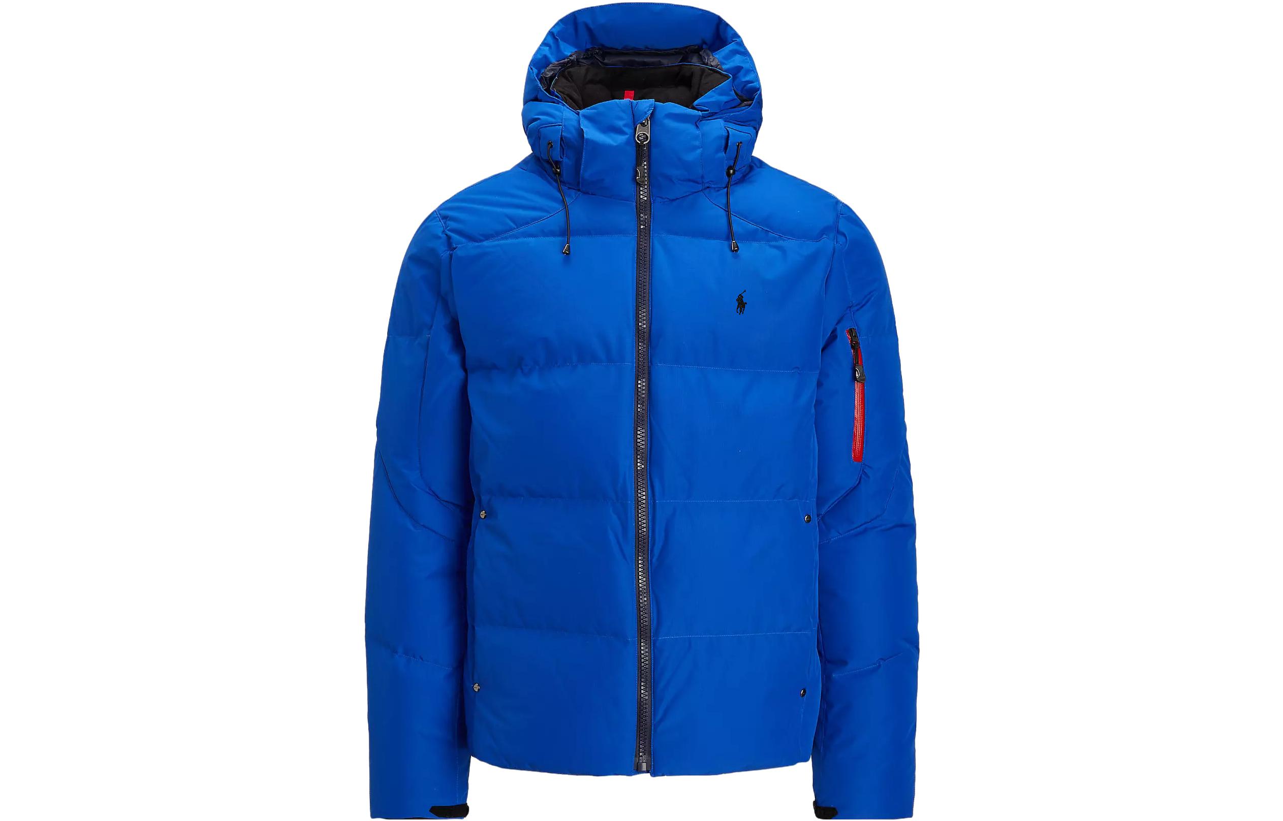 Ralph Lauren SS23 Solid Logo Embroidered Hooded Jacket Blue 710761907-006