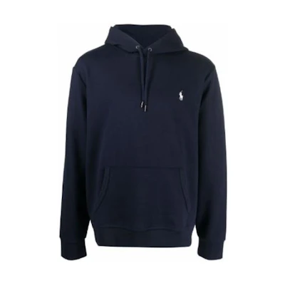 Ralph Lauren SS23 Solid Logo Embroidered Hoodie Blue 710859977-005
