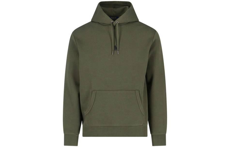 Ralph Lauren SS23 Solid Logo Embroidered Hoodie Green Pullover 710881506-011