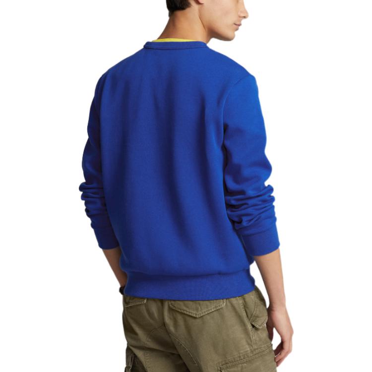 Ralph Lauren SS23 Solid Logo Embroidered Knit Sweatshirt Blue MNPOKNI16822693-400 圖 5