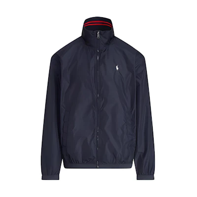Ralph Lauren SS23 Solid Logo Embroidered Zip-Up Jacket Blue 710839455-001