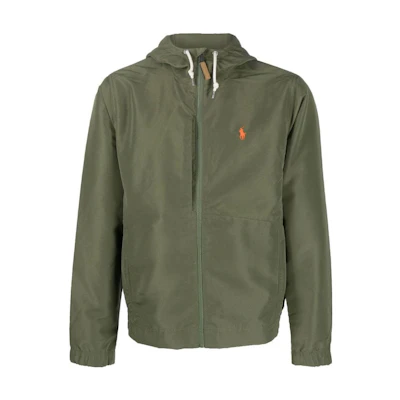 Ralph Lauren SS23 Solid Logo Embroidered Zip Hoodie Jacket Men’s Green 710888070-004