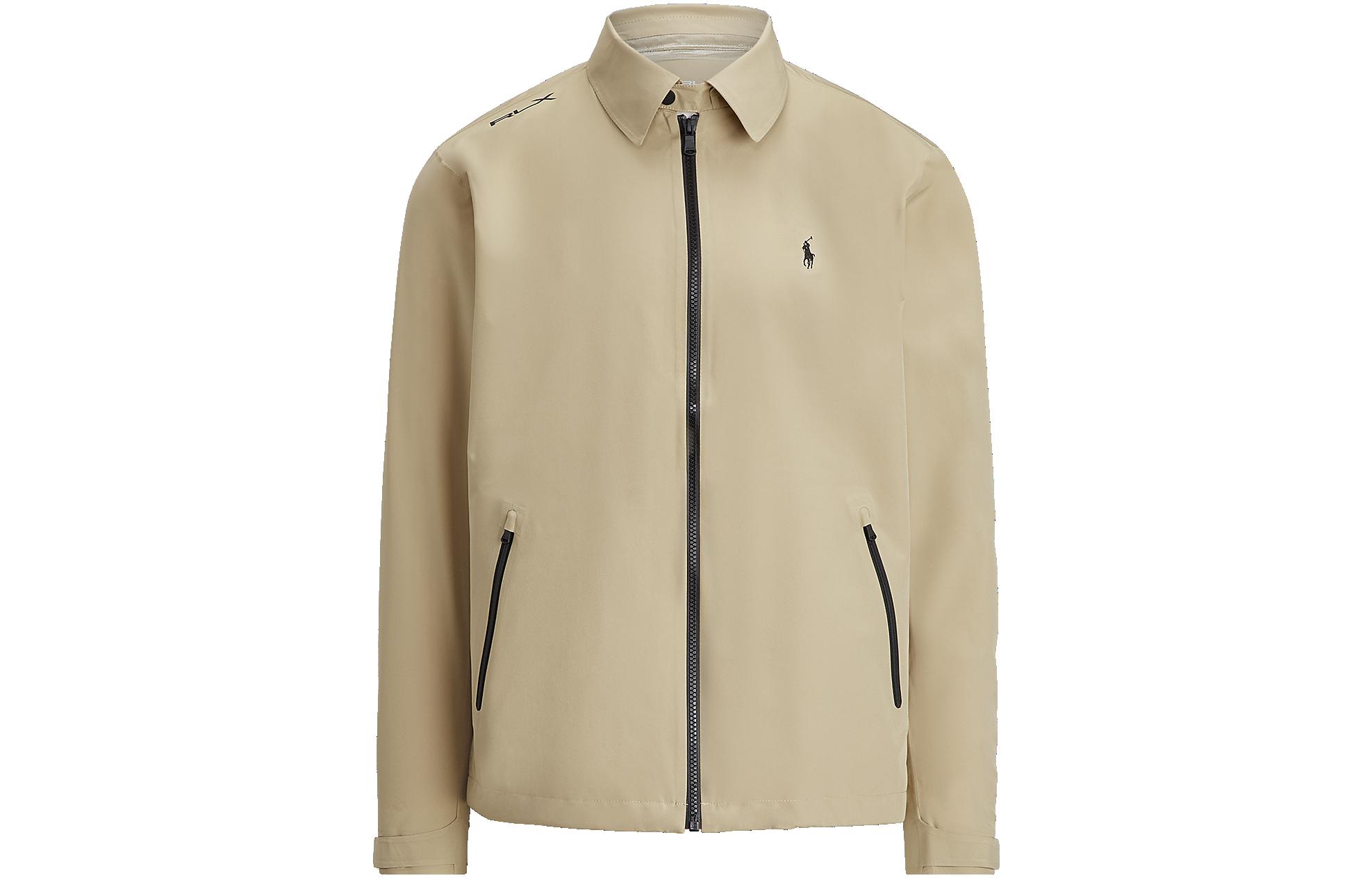 Ralph Lauren SS23 Solid Logo Zip Pocket Jacket Khaki MNXGOTW16020058-250