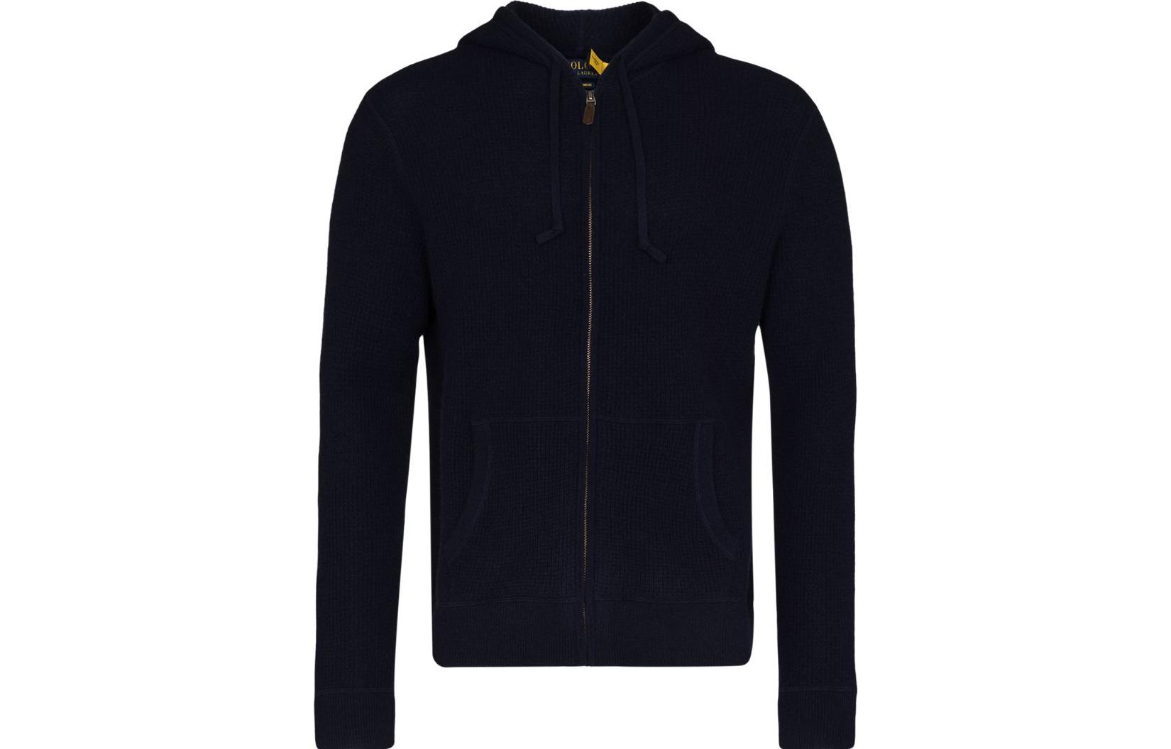 Ralph Lauren SS23 Solid Navy Blue Casual Zip-Up Sweatshirt 710834496-001