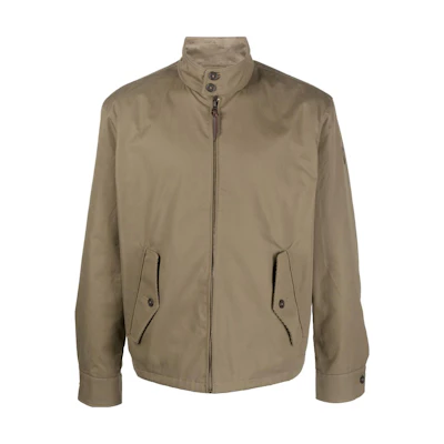 Ralph Lauren SS23 Solid Olive Green High Neck Zip Jacket 710869062-004