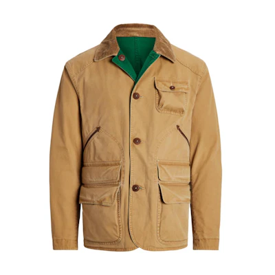 Ralph Lauren SS23 Solid Pocket Long Sleeve Jacket Light Brown MNPOOTW16021067-999