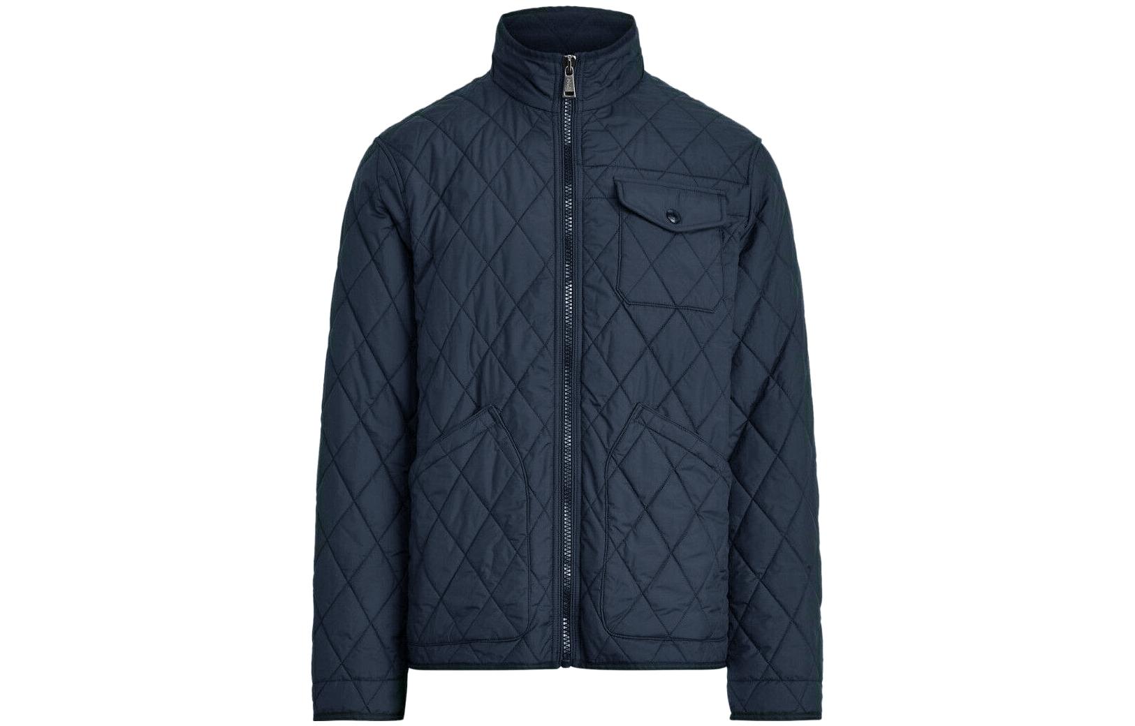 Ralph Lauren SS23 Solid Quilted Zip Jacket Navy Blue 710852760-002