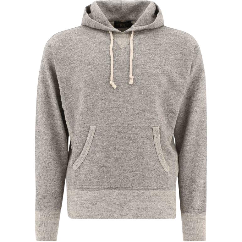 Ralph Lauren SS23 Solid Ribbed Hem Drawstring Hoodie Light Brown 782751194-001