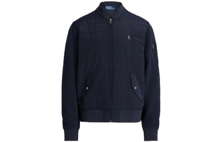 Ralph Lauren SS23 Solid Single-Breasted Long-Sleeve Jacket Navy Blue Mens MNPOKNI16822601-410