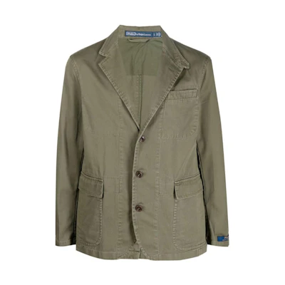 Ralph Lauren SS23 Solid Single-Breasted Olive Casual Jacket 715896930-001