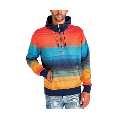 Ralph Lauren SS23 Striped Fleece Hoodie Multicolor 10880600-999
