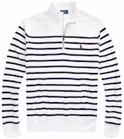 Ralph Lauren SS23 Striped Logo Embroidered Half-Zip Pullover Sweatshirt Men MNPOKNI16822733-100 Ralph Lauren SS23 Striped Logo Embroidered Half-Zip Pullover Sweatshirt Men MNPOKNI16822733-100