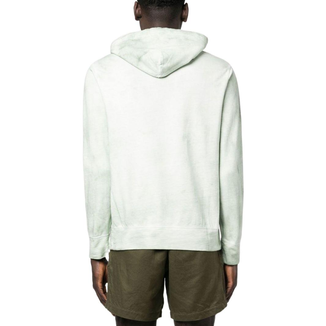 Shop Ralph Lauren SS23 Hoodie Tie-Dye Logo Bordir Hijau Muda Pria 710860393-002
