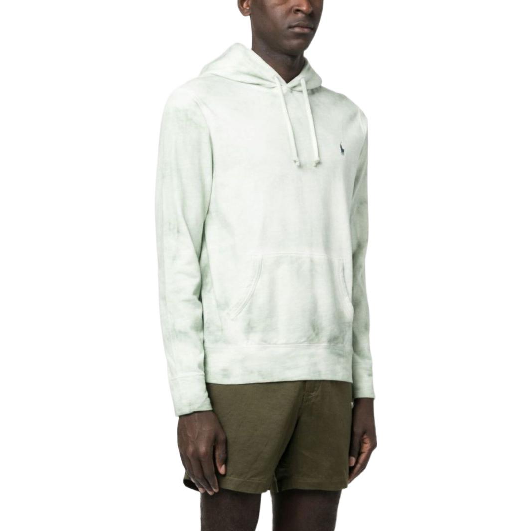 Purchase Ralph Lauren SS23 Hoodie Tie-Dye Logo Bordir Hijau Muda Pria 710860393-002