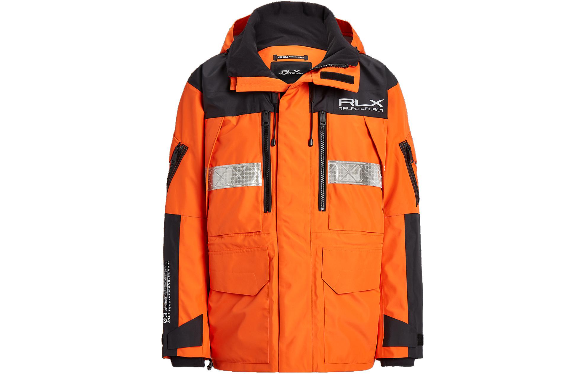 Ralph Lauren SS23 Waterproof Hoodie Jacket Orange MNRXOTW16020083-800